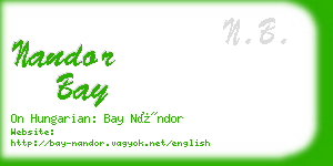 nandor bay business card
